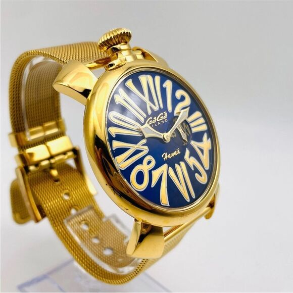 GaGa MILANO Manuale 46 Hawaii Limited Quartz Watch Rare Box & Papers - Picture 7 of 16